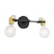 Nuvo Fixture, Vanity, 2-Light, Incandescent, 60W, 120V, A19, Medium Base, Height: 4.75 60/6982 - alternate 1